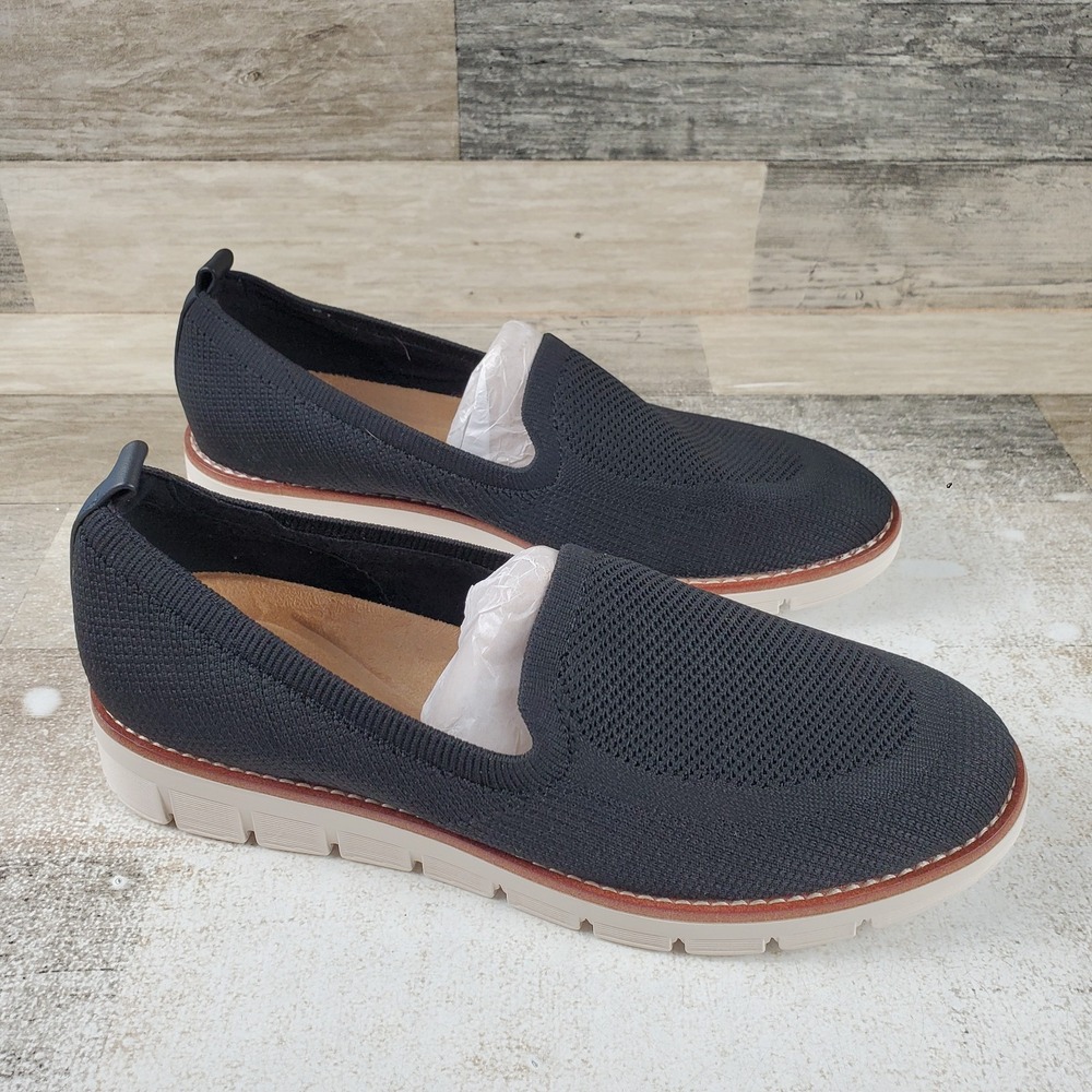 Easy Spirit Valina Womens Casual Flats Sz 9.5 M Black Round Toe Slip On Shoes
